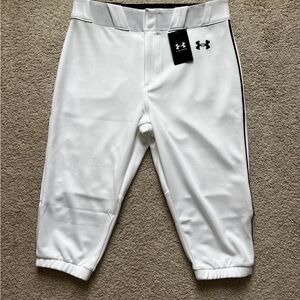 Under Armour Baseball Pants Men’s Large White Knicker Piped New With Tags